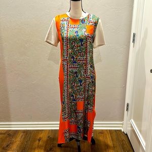 Tory Burch silk front sweater dress